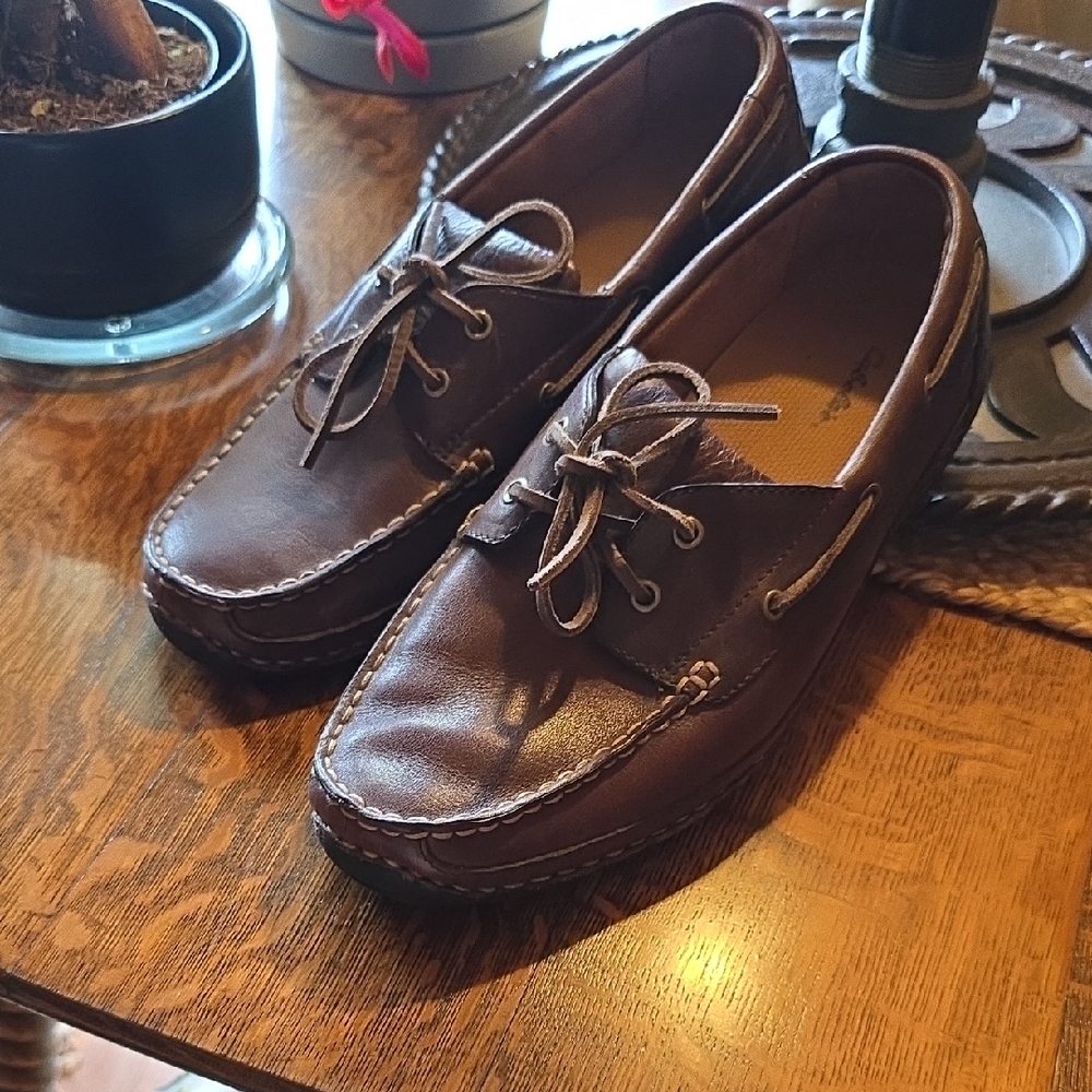 Cabela's Dark Brown Leather Boat Shoes